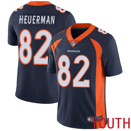 Youth Denver Broncos #82 Jeff Heuerman Navy Blue Alternate Vapor Untouchable Limited Player Football NFL Jersey->youth nfl jersey->Youth Jersey